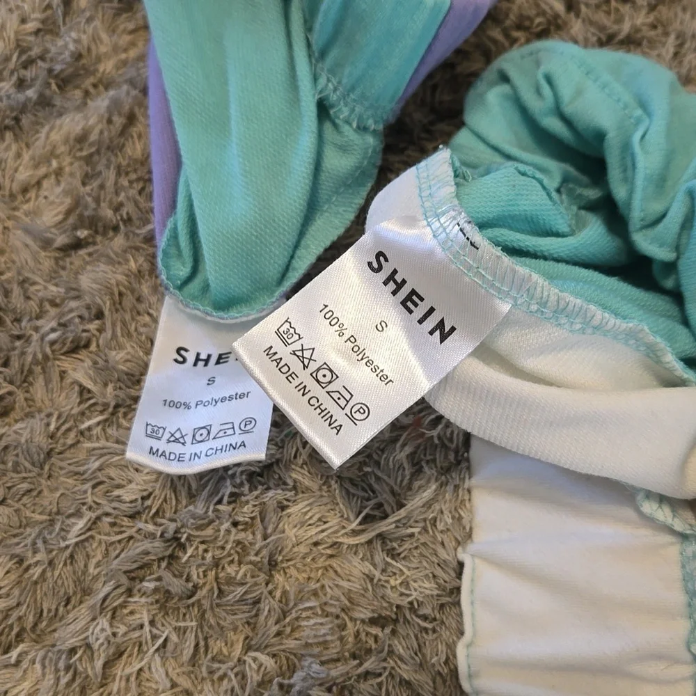 SHEIN 2 PC Matching Crop Top and Shorts Set